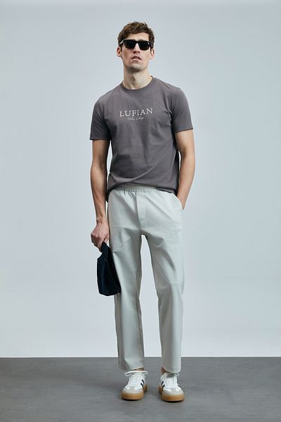 Lufian Love Modern Graphic T-Shirt Mink
