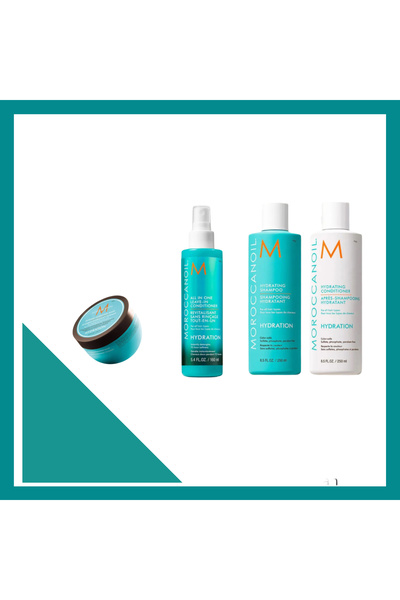 Moroccanoil Hydrating Shampoo 250ml +Kream 250ml +Leave-In Conditioner 160 Ml...