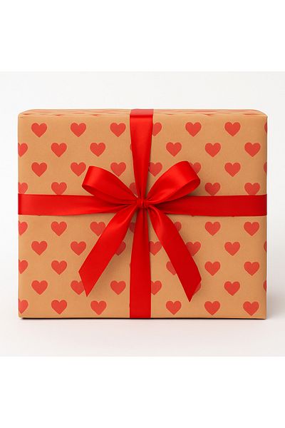 HDF PAZARLAMA 10 Heart Patterned 70*100 Gift Wrapping Paper