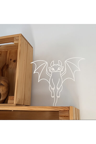 PUREYSMA Ejderha Figürlü Dekor - Uçan Ejderha Masaüstü veya Monitör Üstü Süs | 22x18 cm Siyah