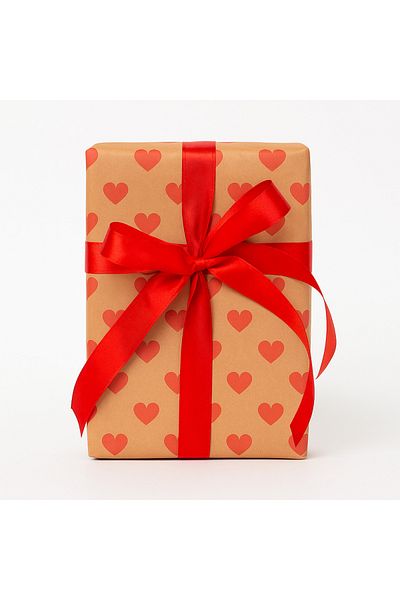 HDF PAZARLAMA 10 Heart Patterned 70*100 Gift Wrapping Paper