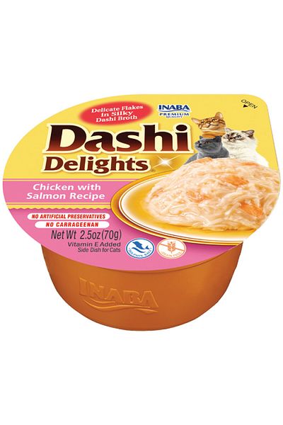 Inaba Cup Dashi Delights Chicken With Salmon - 70g Pack Of 6