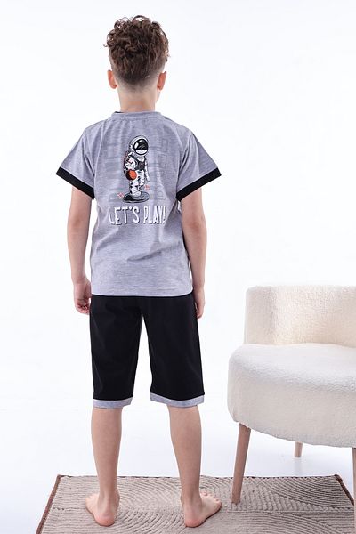 FORMO Boys' 100% Natural Cotton Short Sleeve Short Sleeve Capri Pajama Set