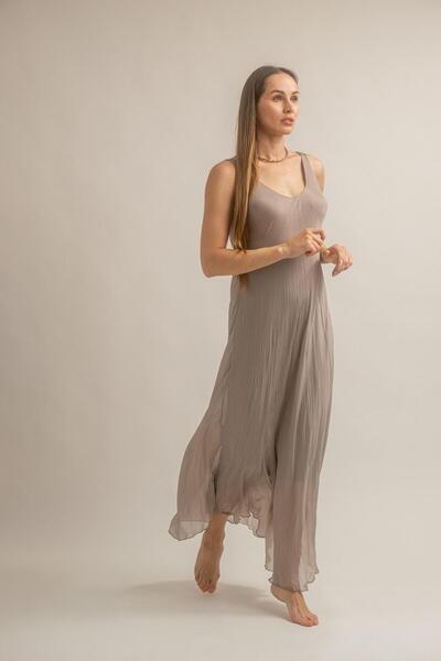 Vals KALIN ASKILI UZUN İPEK ELBİSE