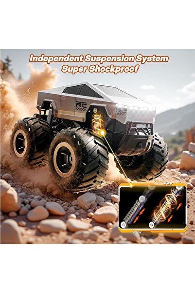 Iram 2025 Cybertruck RC Car 1:16 Scale –with 4WD, Dual Motors, LED Headlights, Waterproof All-Terrain