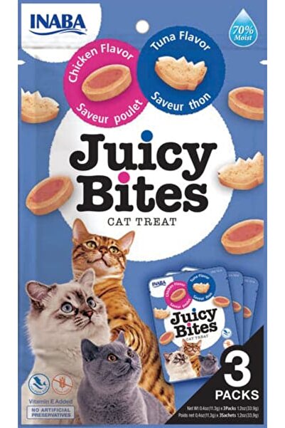 Inaba Inaba Juicy Bites Tuna & Chicken Flavor 33 - 9g -3 Pouches Per Pack