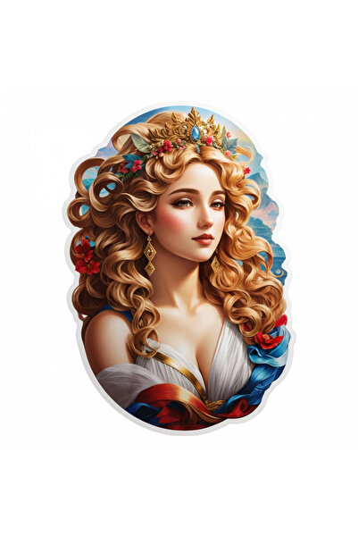 INOVATIX Set de 8 piese, autocolant zeița greacă Afrodita cu tiară, INOVATIX®...