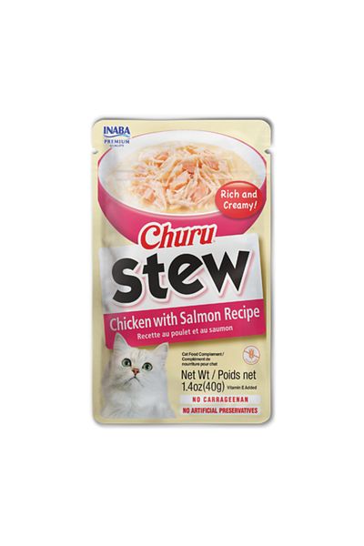 Inaba Chicken Stew with Salmon - 40g Pack of 12