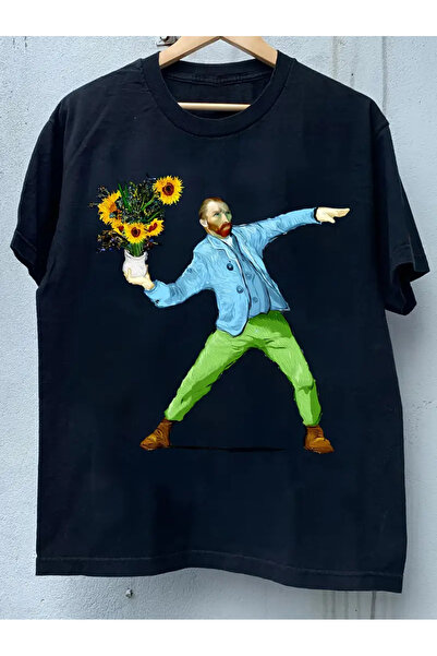 CLASİVA Unisex Van Gogh Oversize Crew Neck T-Shirt