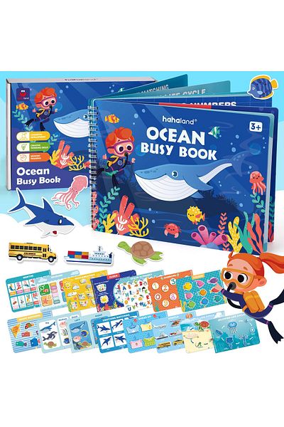 hahaland Busy Book for Toddlers 3-5 - Preschool Learning Activities Toys for Toddlers - Montessori Toys