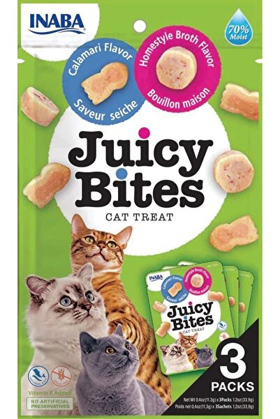 Inaba Inaba Juicy Bites Homestyle Broth & Calamari Flavor 33 - 9g - 3 Pouches...