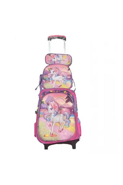 OEM Set of 2 pieces, Children's cabin trolley and Children's backpack 47/37 cm, Unicorn model