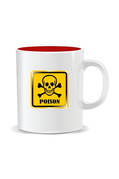 OEM Personalized mug with funny message, Poison - Red interior
