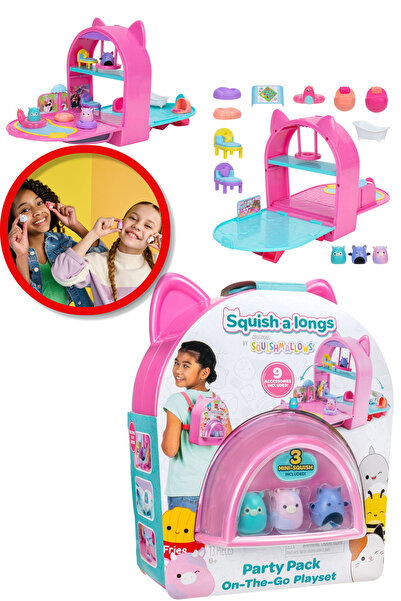 TOYFEST Squishmallows Mini Squish - a - Longs Play Set with Bag
