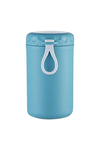 SIKS Thermal Casserole for Soup, Spoon and Fork Included, Stainless Steel Interior, 750 Ml, Blue