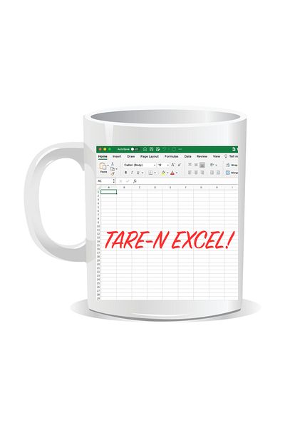 OEM Personalized mug with funny message, Tare-n Excel - White interior