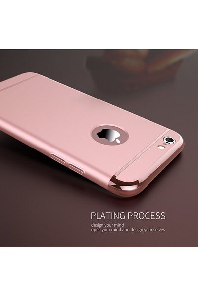 OEM Carcasă Apple iPhone SE2, Elegance Luxury 3 în 1, auriu-roz