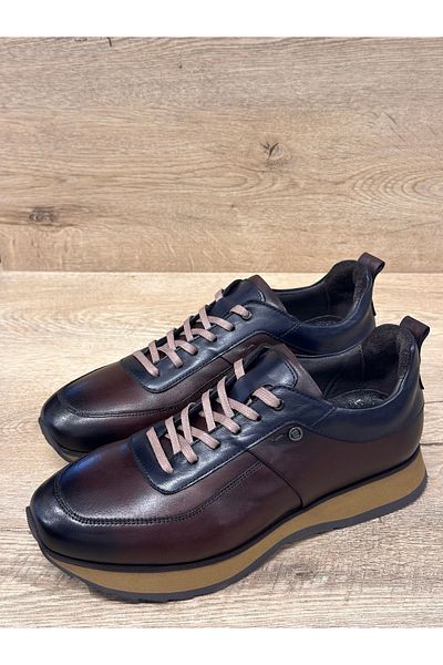 Pierre Cardin Lace-up Eva Ortholite Sole Ελαφρύ γνήσιο δέρμα casual παπούτσια