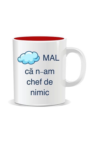 OEM Personalized mug with funny message, It's normal that I don't feel like doing anything - Red interior