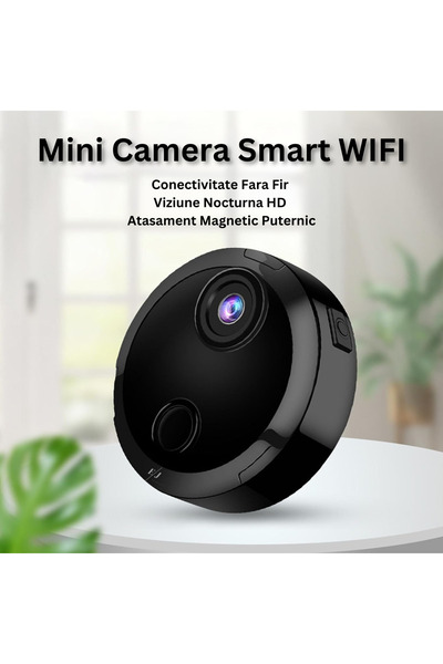 Spionescu Mini cameră spion, HDQ15, rotație 360°, unghi de vizualizare 150°, vedere nocturnă, detectare mișcare