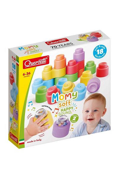 quercetti Quercetti Momy Soft Happy Sound 18-piece soft building block set