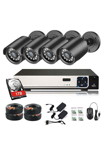 Spionescu Indoor and outdoor video surveillance kit 4 channels, 5 MP, 4 CCTV cameras
