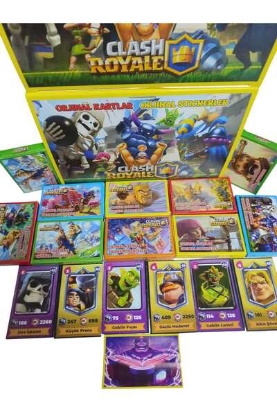Emrah Gültekin Clash Royale Oyun Kartları – 10 Mini Kutu (60 KART 10 STİCKER) Sürpriz Oyuncak Hediyeli