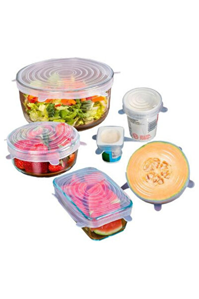 OEM Set de 6 capace albastre și flexibile din silicon pentru vase/recipiente,...