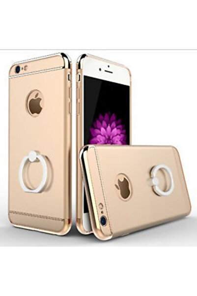 OEM Калъф за Apple iPhone 6/6S, 3в1, златен пръстен
