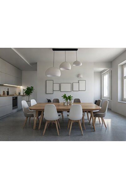 Lunalore Avize Kaya Üçlü Sarkıt Beton Görünümlü Dekoratif Aydınlatma Modern İ...