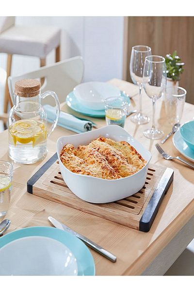 Luminarc Smart Cuisine Carine Square Casserole Baking Dish White 26 x 26cm