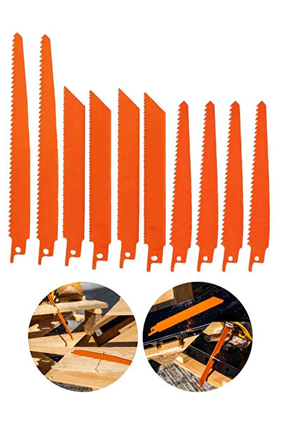 ÖZGÜN 10 Parça Tilki Kuyruğu Testere Bıçakları Ağaç Metal Testere Bıçak