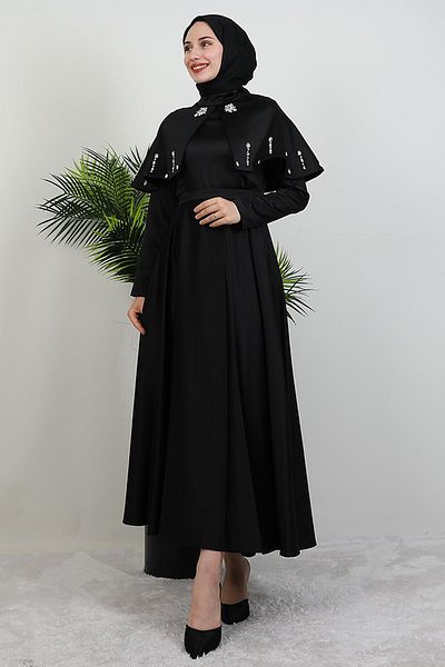 GİYZAMİLA Βραδινό φόρεμα Nira Hijab Μαύρο