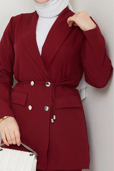 Gc.Butiq Women's Tie-Up Blazer Jacket Pants Bottom Top Suit