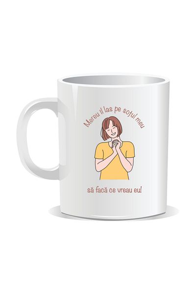 OEM Personalized mug with funny message, I always let my husband do what I want - White interior
