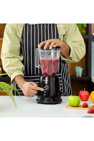 KRYPTON 2-in-1 Blender & Grinder – 350W, 1.5L Jar, 2 Speeds + Pulse, Unbreakable Jars, Sharp Blades, Black
