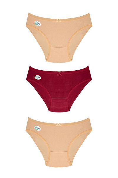 BUTİK1AVM Women's Bamboo Panties 100% Bamboo Ultra Stretchy Soft Textured Mixed Color