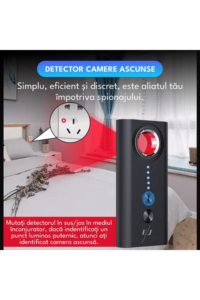 Spionescu Spy device detector, T1, microphones, GPS, detection distance 5-10 m, 300 mAh battery