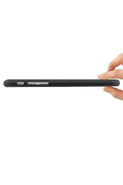 OEM Carcasă Apple iPhone 7, Full Body Neagră, acoperire completă la 360 de grade cu folie de protecție din sticlă gratuită