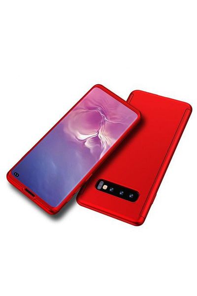 OEM Husă Samsung Galaxy S10, FullBody Elegance Luxury Red, acoperire completă la 360 de grade cu folie de protecție