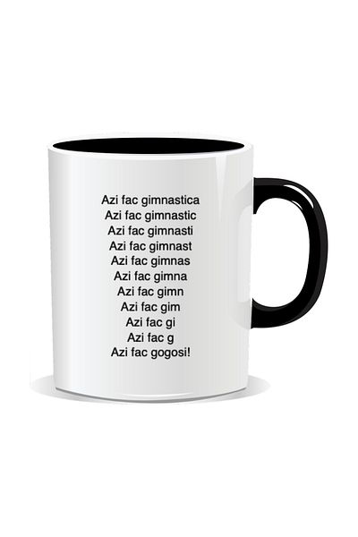 OEM Personalized mug with funny message, Today I'm making donuts - Black interior