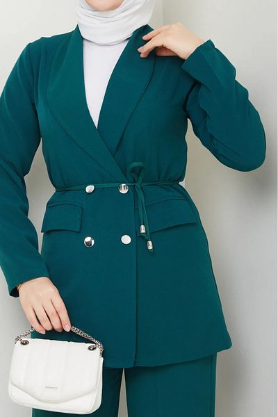 Gc.Butiq Women's Tie-Up Blazer Jacket Pants Bottom Top Suit