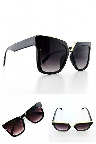 Lexi Bella Lexi Women's Sunglasses Gold Top - Black Frame Uv 400 Protection Ce Certified Sunglasses