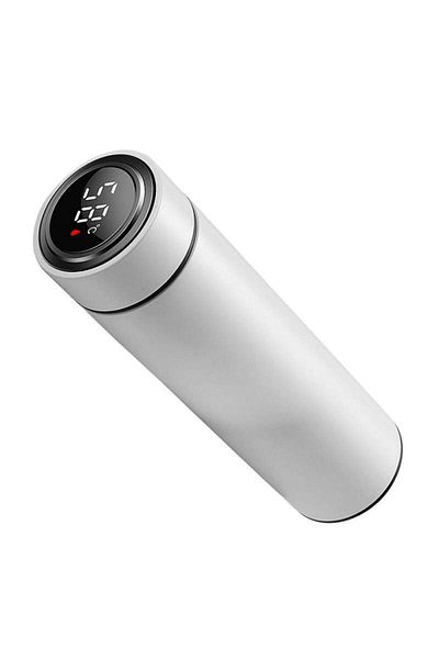 SIKS Termos inteligent cu termometru, 500 ml, alb