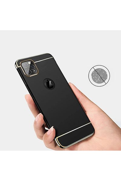 BLACK Apple iPhone 11 PRO MAX case, Elegance Luxury 3in1 Black