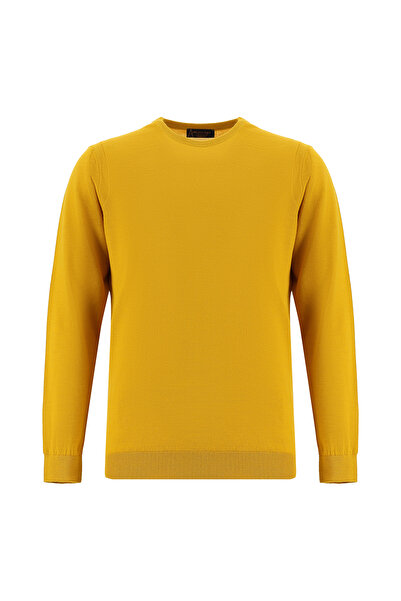 Kiğılı Pulover din lână cu decolteu obișnuit