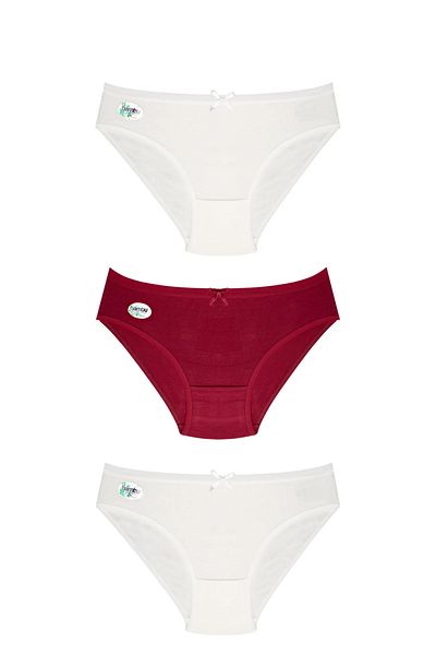 BUTİK1AVM Women's Bamboo Panties 100% Bamboo Ultra Stretchy Soft Textured Mixed Color