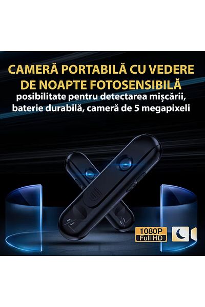 Spionescu Video camera, M2, 1080p, 180° viewing angle, 2 hours battery life