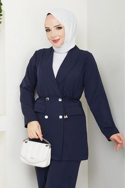 Gc.Butiq Women's Tie-Up Blazer Jacket Pants Bottom Top Suit