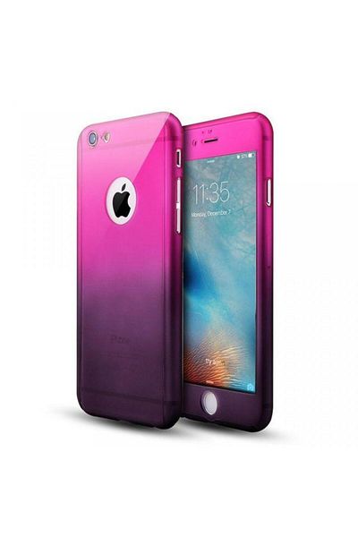 OEM Carcasă Apple iPhone 7, FullBody Gradient, acoperire completă la 360 de grade cu folie de protecție din sticlă gratuită